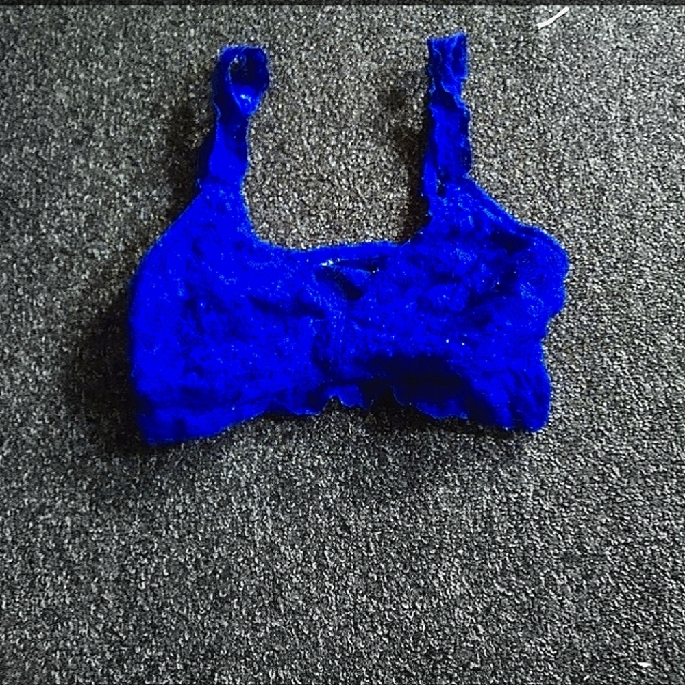 X small blue bralet